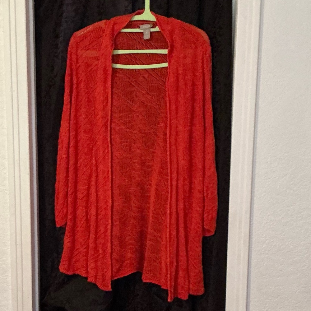 Chico’s Orange Cardigan